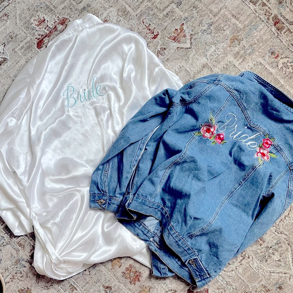 Bride Bundle- Robe and Jean Jacket